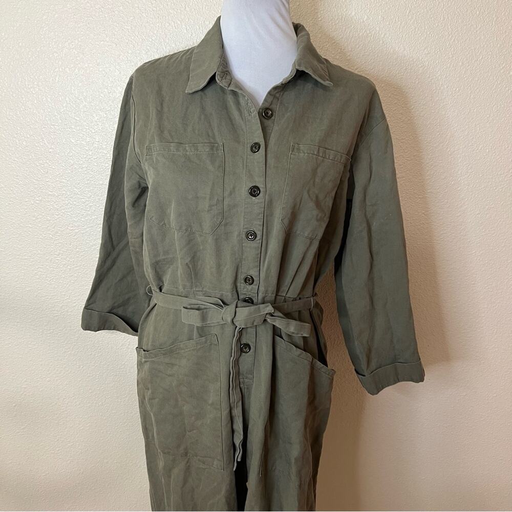 Amour Vert Oceane olive green jumpsuit SMALL - Picture 3 of 8
